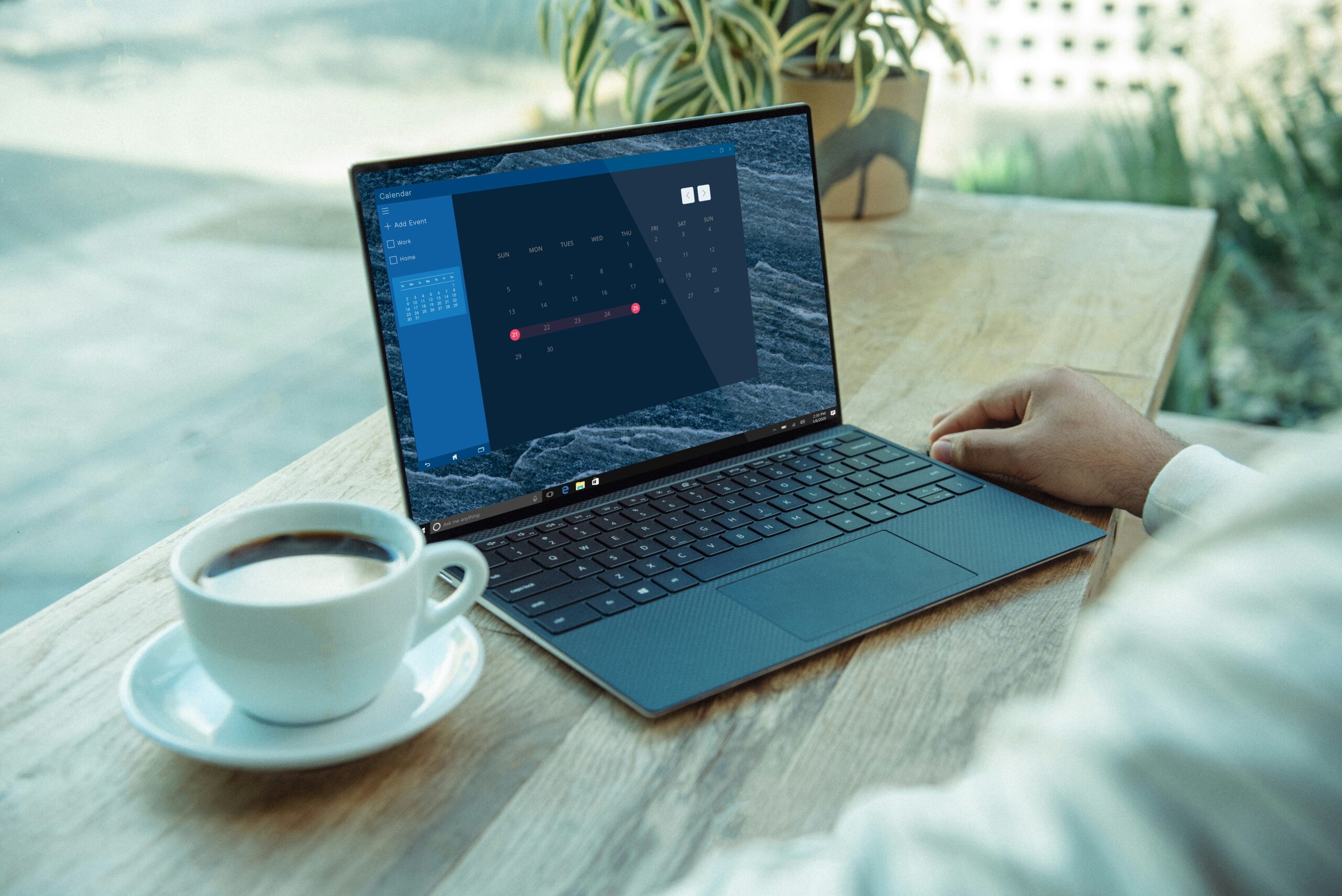 Small business owner exploring Microsoft 365 apps on a laptop